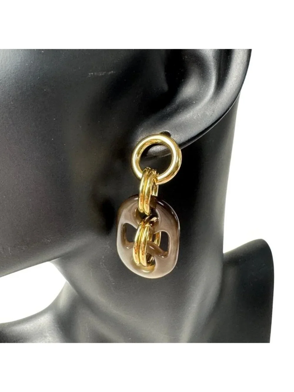 Hermes Earrings PM Buffalo Horn